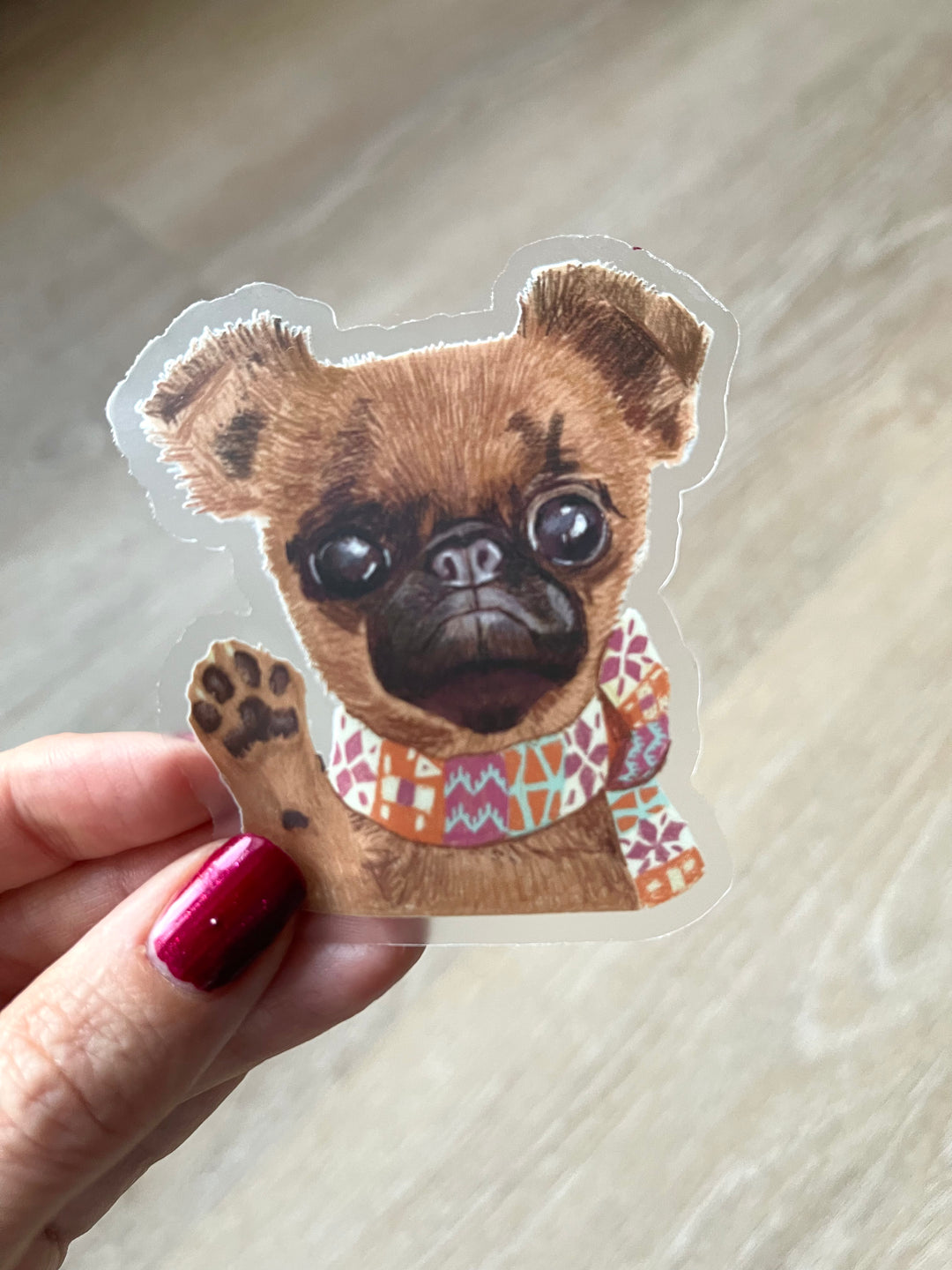 Griffon clear waterproof vinyl sticker 2.7 x 3"
