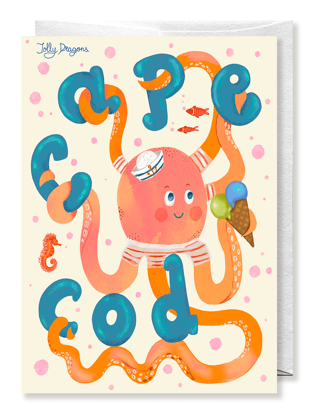 Cape Cod Octopus card - Jolly Dragons