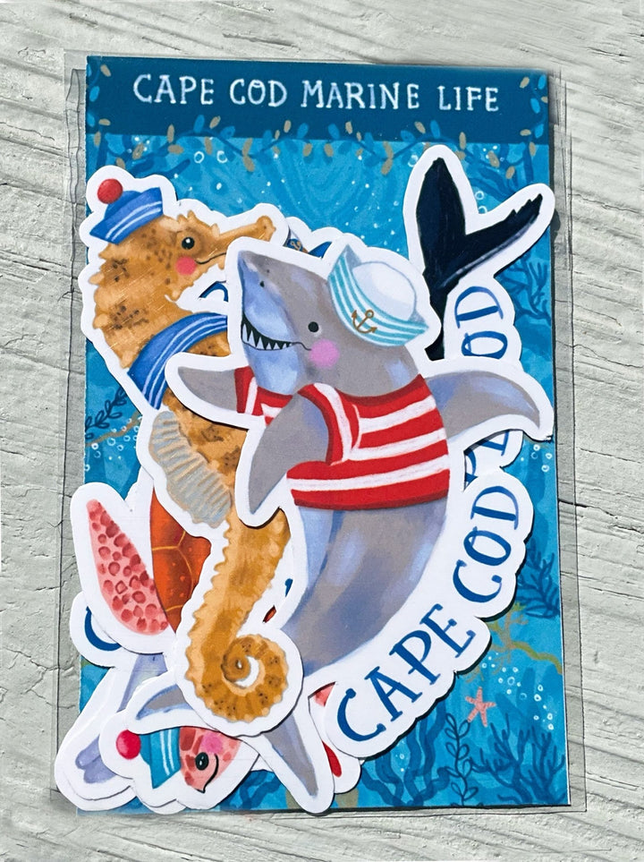 Cape Cod Marine life sticker set - Jolly Dragons