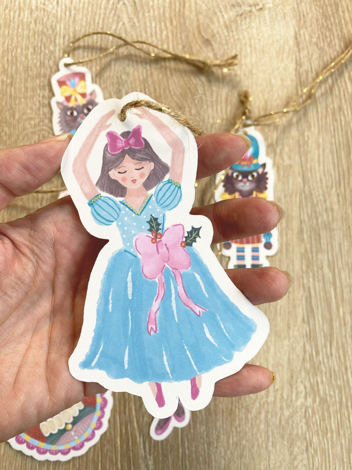 Catcracker Christmas Gift Tags - Set of 12 - Jolly Dragons