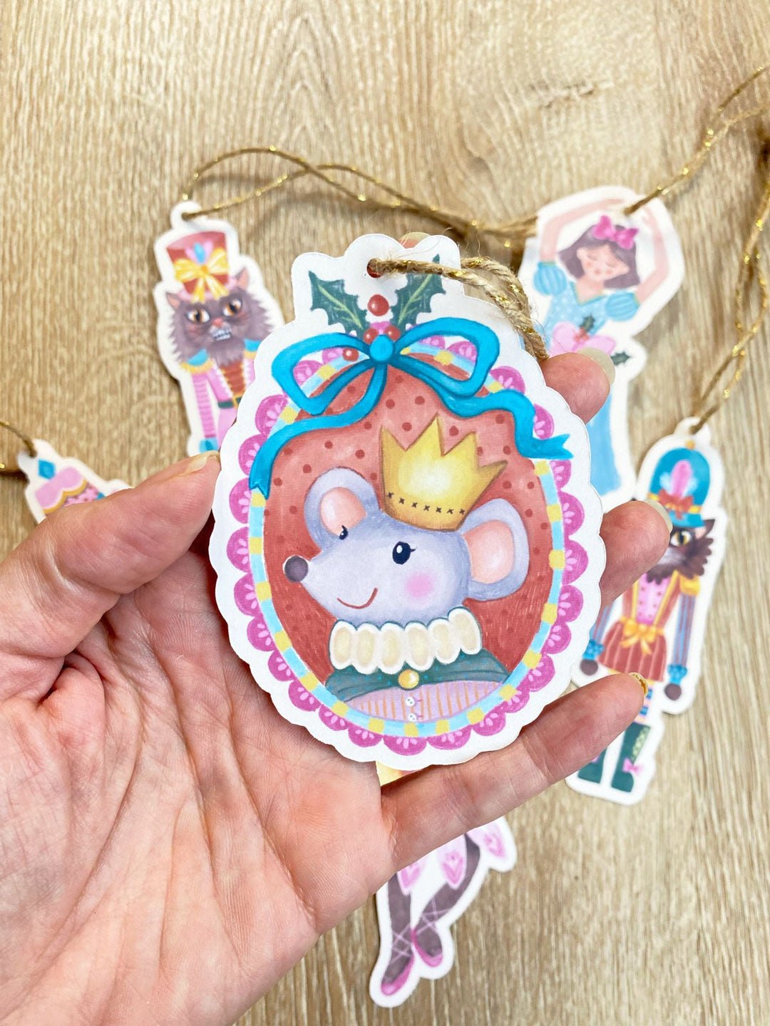 Catcracker Christmas Gift Tags - Set of 12 - Jolly Dragons