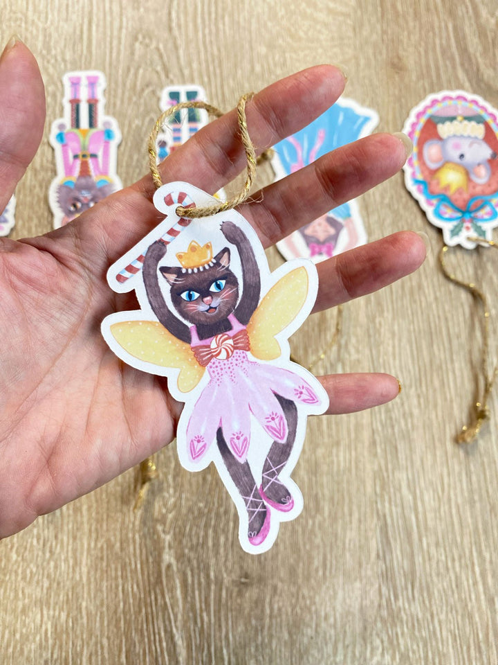 Catcracker Christmas Gift Tags - Set of 12 - Jolly Dragons